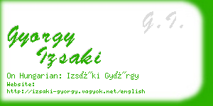 gyorgy izsaki business card